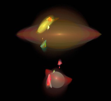 Dijital fraktal resimlerinden birinin resmi