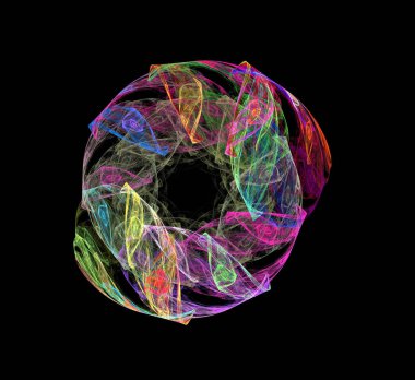 Dijital fraktal resimlerinden birinin resmi