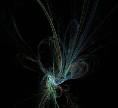 Dijital fraktal resimlerinden birinin resmi