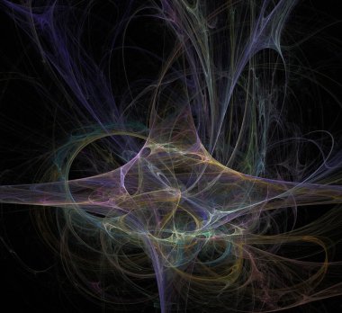 Dijital fraktal resimlerinden birinin resmi