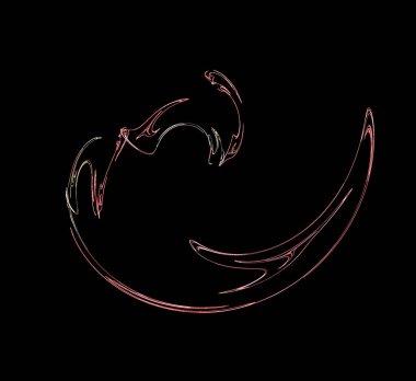 Dijital fraktal resimlerinden birinin resmi