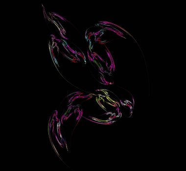 Dijital fraktal resimlerinden birinin resmi