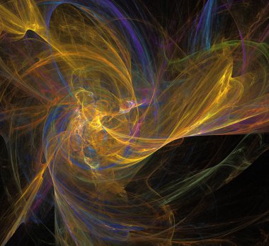 Dijital fraktal resimlerinden birinin resmi