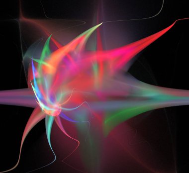 Dijital fraktal resimlerinden birinin resmi