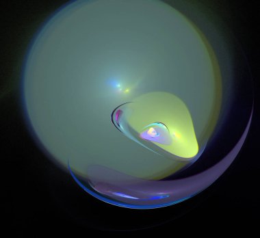 Dijital fraktal resimlerinden birinin resmi