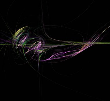 Dijital fraktal resimlerinden birinin resmi