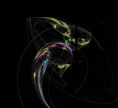 Dijital fraktal resimlerinden birinin resmi