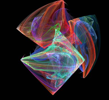 Dijital fraktal resimlerinden birinin resmi