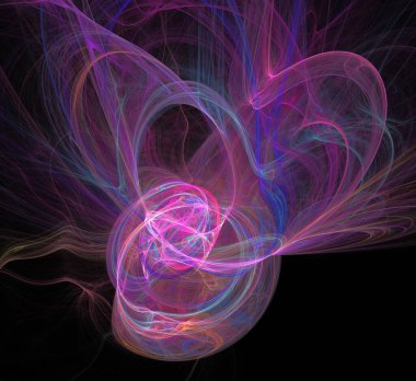 Dijital fraktal resimlerinden birinin resmi