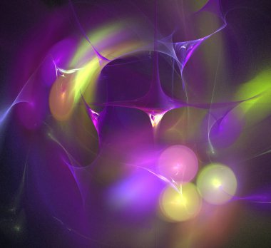 Dijital fraktal resimlerinden birinin resmi