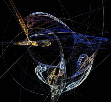 Dijital fraktal resimlerinden birinin resmi