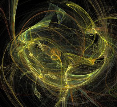 Dijital fraktal resimlerinden birinin resmi