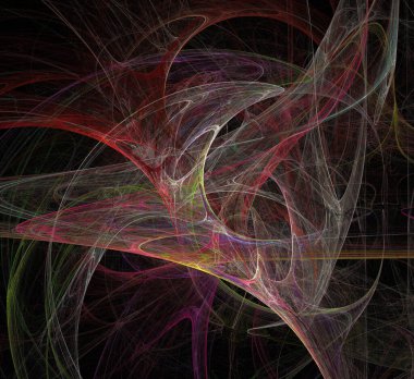 Dijital fraktal resimlerinden birinin resmi