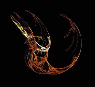 Dijital fraktal resimlerinden birinin resmi