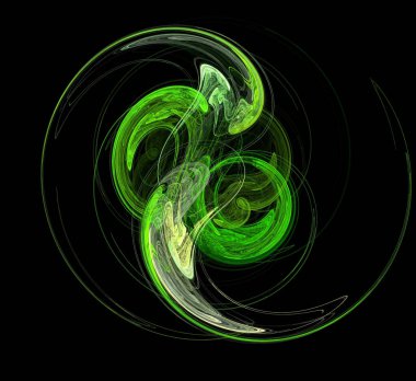 Dijital fraktal resimlerinden birinin resmi