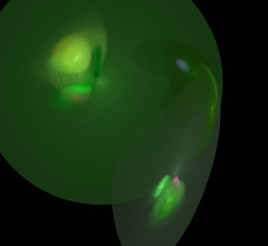 Dijital fraktal resimlerinden birinin resmi