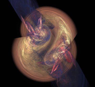 Dijital fraktal resimlerinden birinin resmi