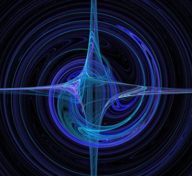 Dijital fraktal resimlerinden birinin resmi