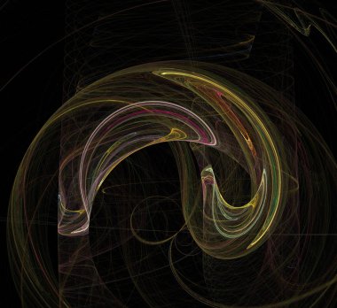 Dijital fraktal resimlerinden birinin resmi