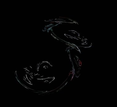 Dijital fraktal resimlerinden birinin resmi