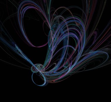 Dijital fraktal resimlerinden birinin resmi