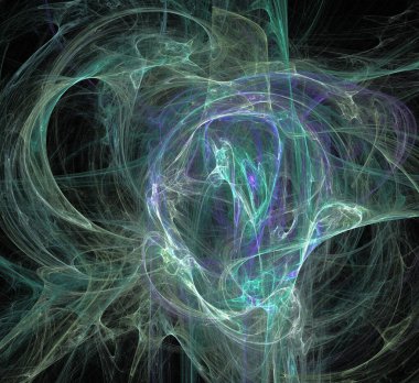 Dijital fraktal resimlerinden birinin resmi