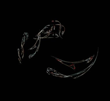 Dijital fraktal resimlerinden birinin resmi