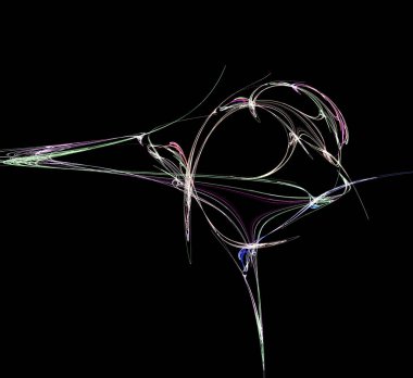 Dijital fraktal resimlerinden birinin resmi