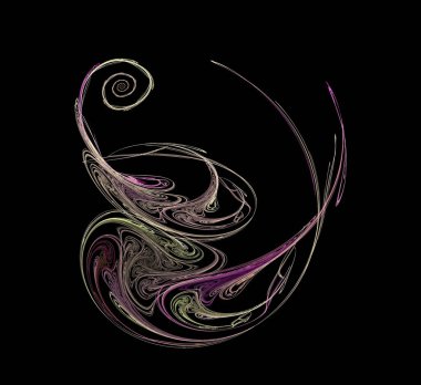 Dijital fraktal resimlerinden birinin resmi