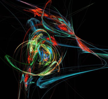 Dijital fraktal resimlerinden birinin resmi