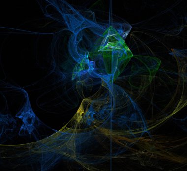 Dijital fraktal resimlerinden birinin resmi