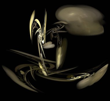 Dijital fraktal resimlerinden birinin resmi