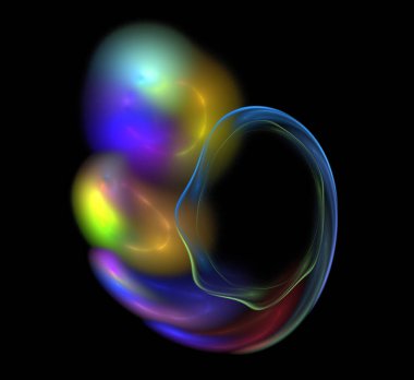 Dijital fraktal resimlerinden birinin resmi