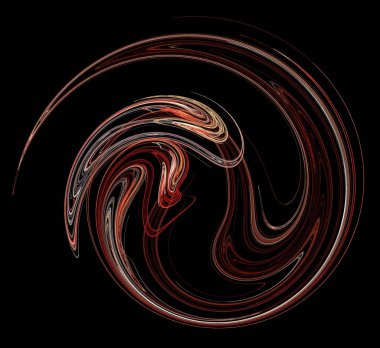 Dijital fraktal resimlerinden birinin resmi