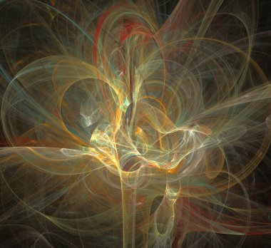 Dijital fraktal resimlerinden birinin resmi