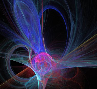 Dijital fraktal resimlerinden birinin resmi