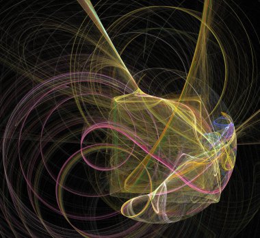 Dijital fraktal resimlerinden birinin resmi