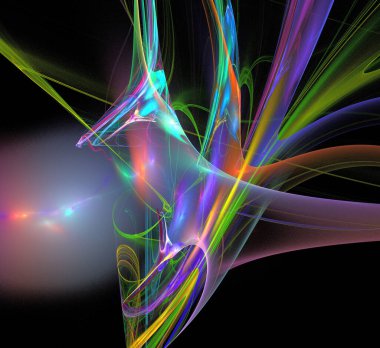 Dijital fraktal resimlerinden birinin resmi