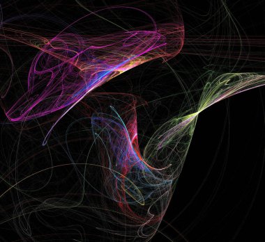 Dijital fraktal resimlerinden birinin resmi