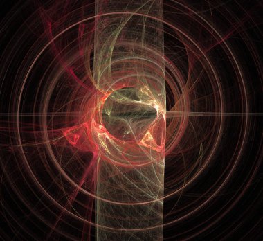 Dijital fraktal resimlerinden birinin resmi