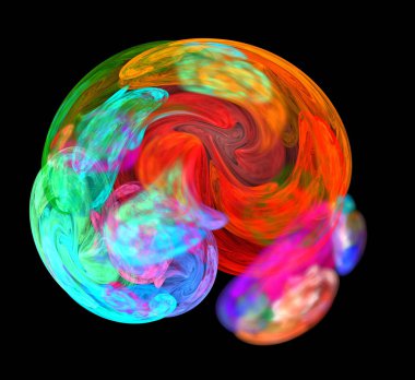 Dijital fraktal resimlerinden birinin resmi