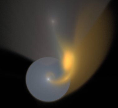 Dijital fraktal resimlerinden birinin resmi