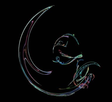 Dijital fraktal resimlerinden birinin resmi