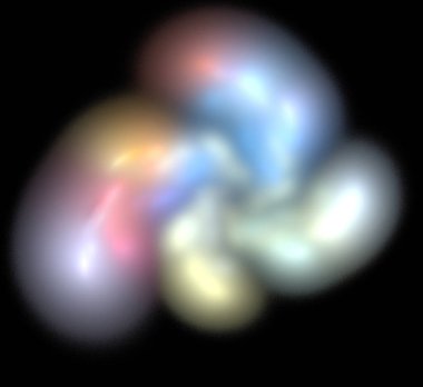 Dijital fraktal resimlerinden birinin resmi