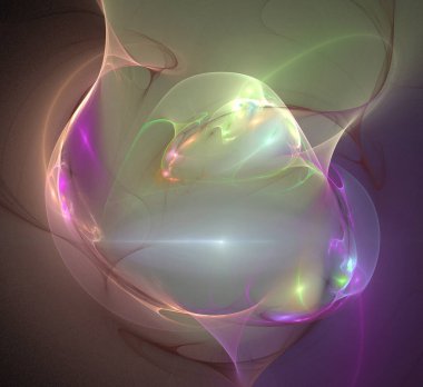 Dijital fraktal resimlerinden birinin resmi