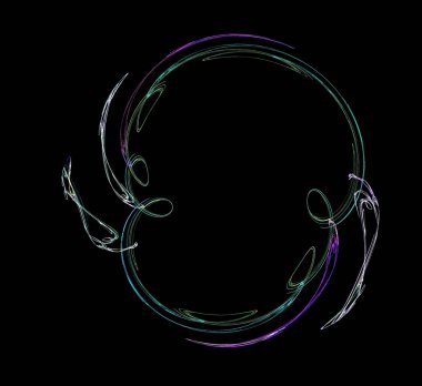 Dijital fraktal resimlerinden birinin resmi