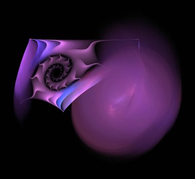 Dijital fraktal resimlerinden birinin resmi