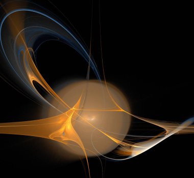 Dijital fraktal resimlerinden birinin resmi