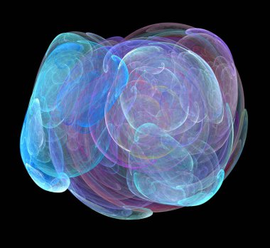 Dijital fraktal resimlerinden birinin resmi