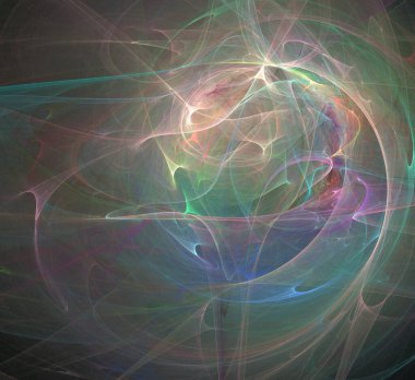 Dijital fraktal resimlerinden birinin resmi